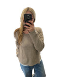Ochre taupe side split jumper