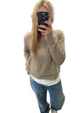 Ochre star taupe layered jumper
