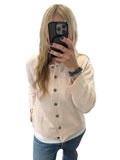 Ochre rosa pale pink cardi