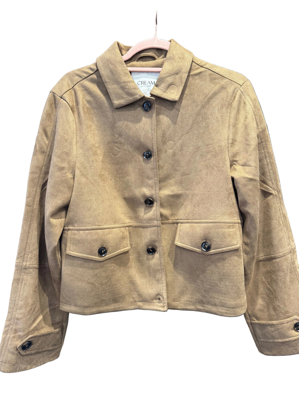 Faux suede camel jacket