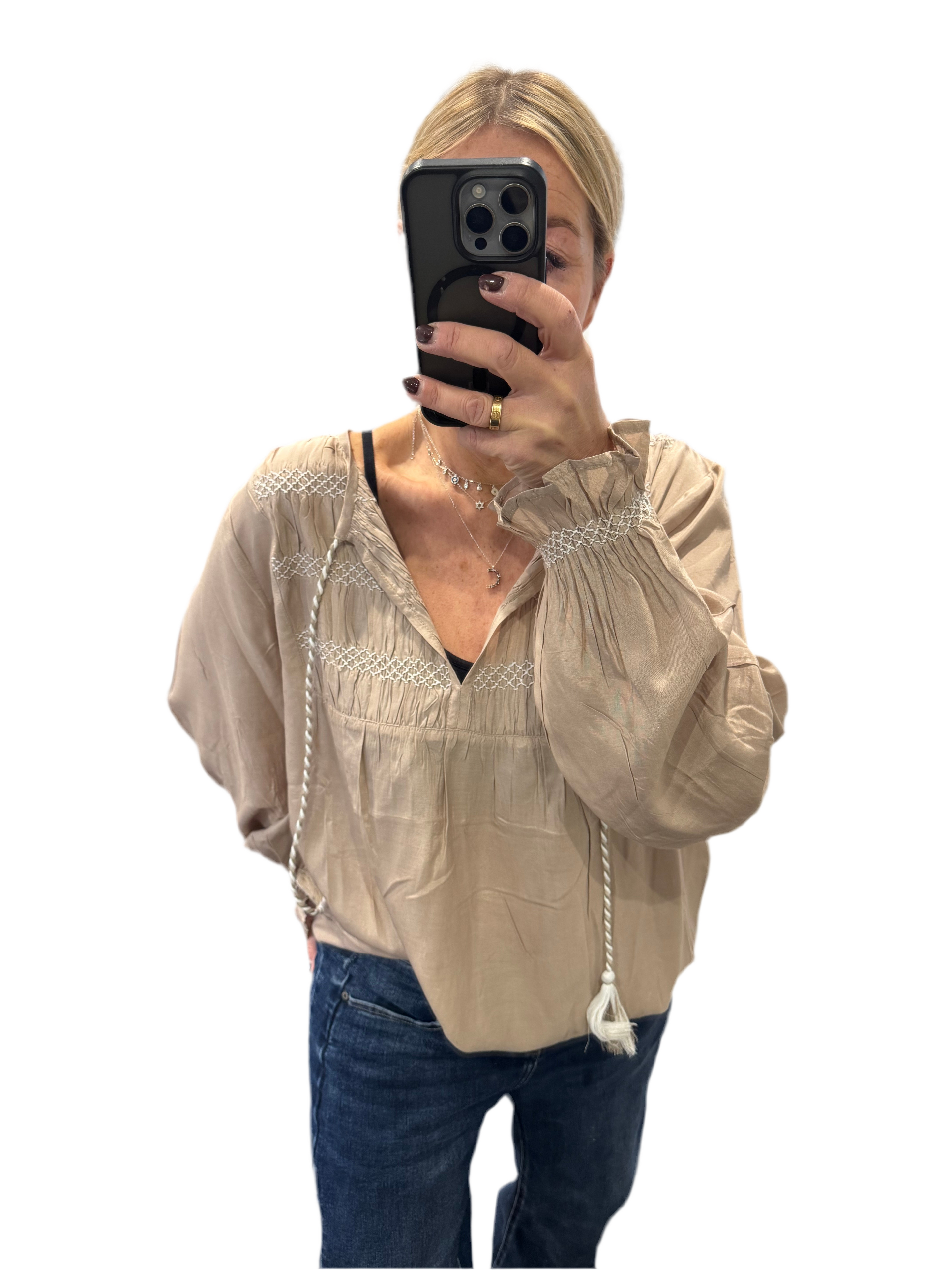 Cream boho top