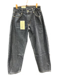 Dark denim barrel jeans