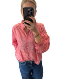 MSCh pink floral blouse