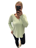 V neck knitted jumper