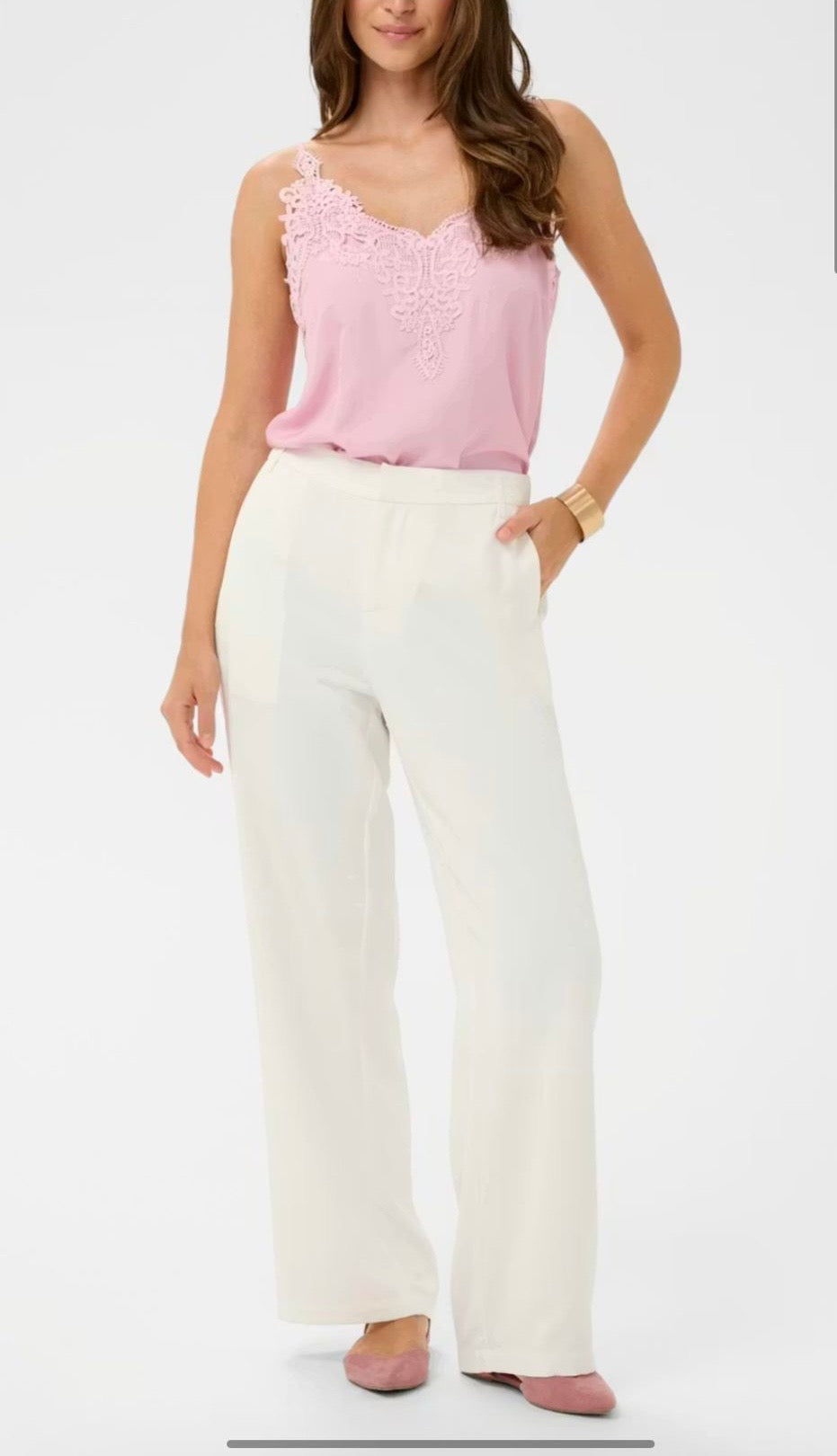Cream clothing white trousers