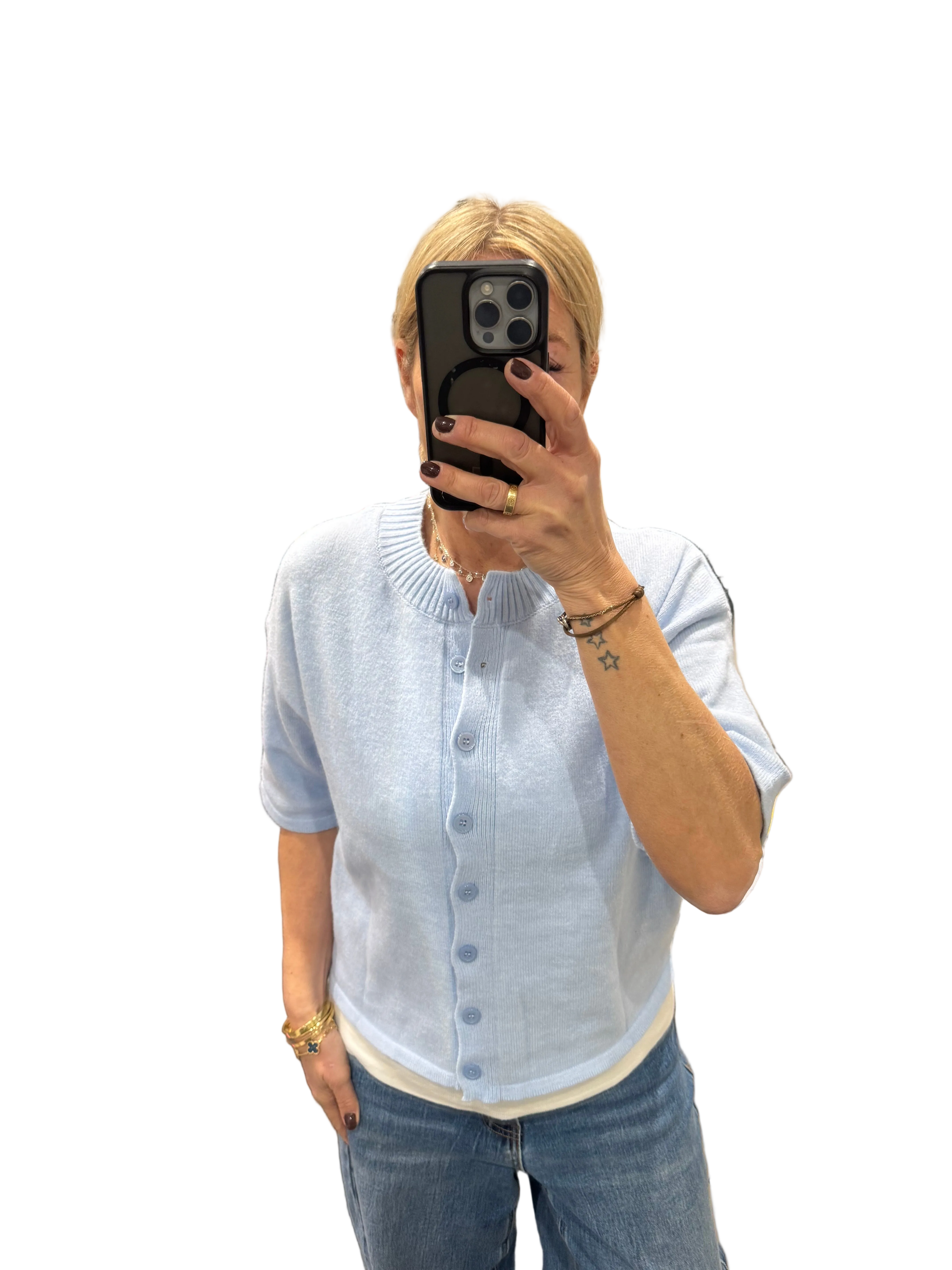 Pale blue cardi