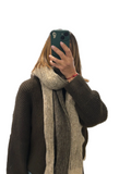 Brown stripe scarf