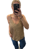Cream clothing camel cami