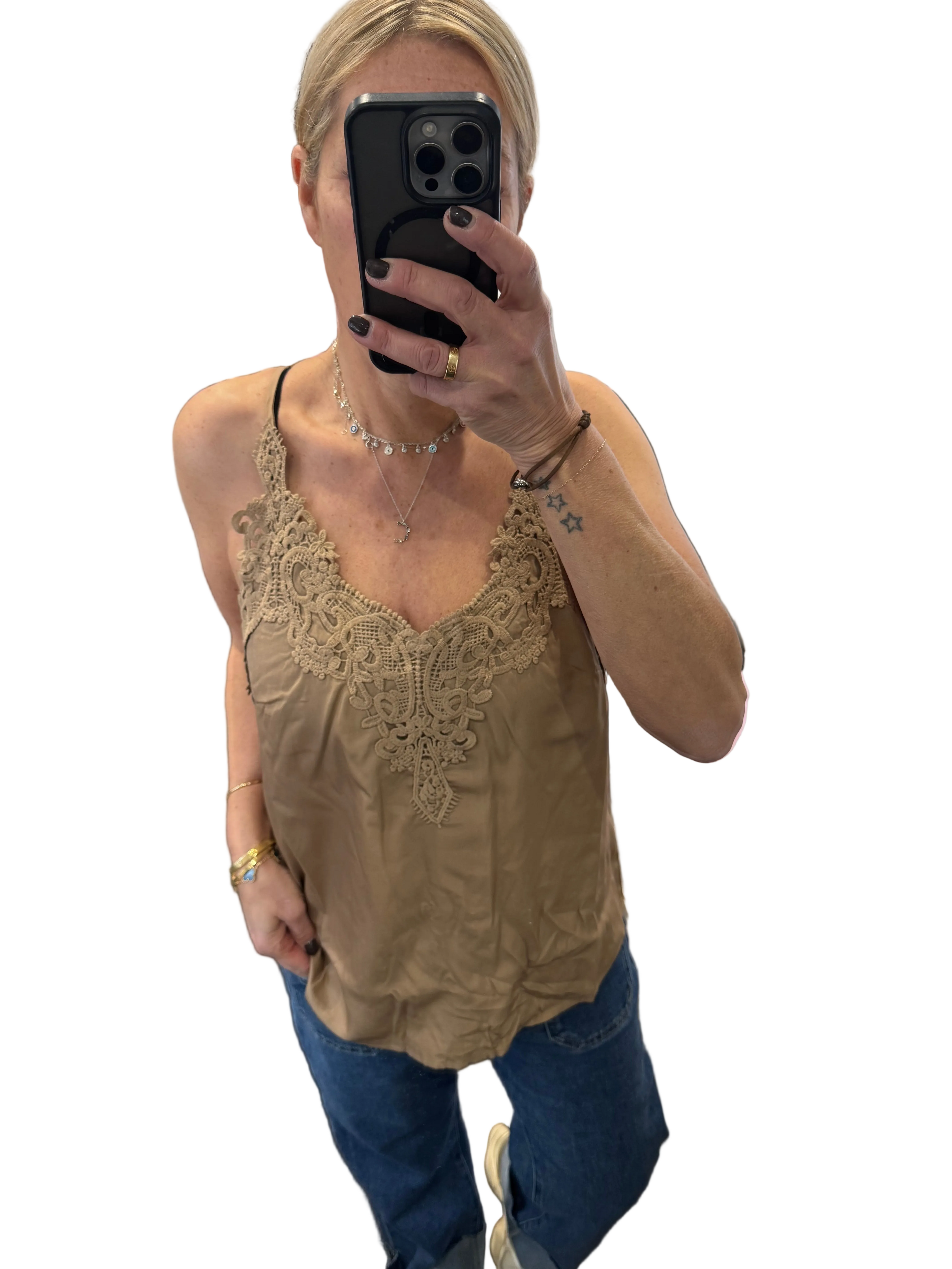 Cream clothing camel cami