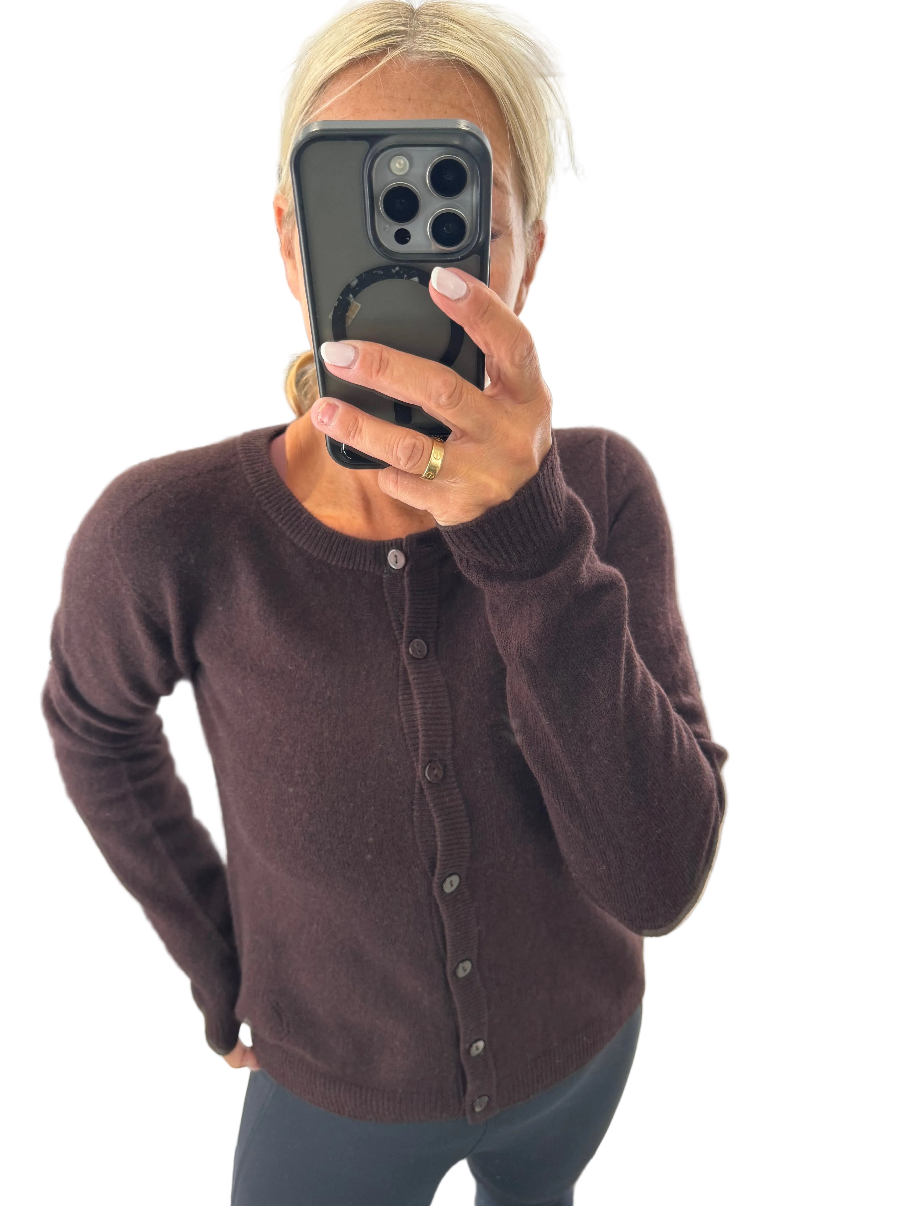 Cream clothing chocolate button down cardigan