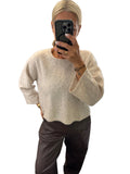 Cream clothing oatmeal pattern knit