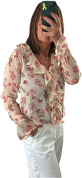 Flower Frill Blouse