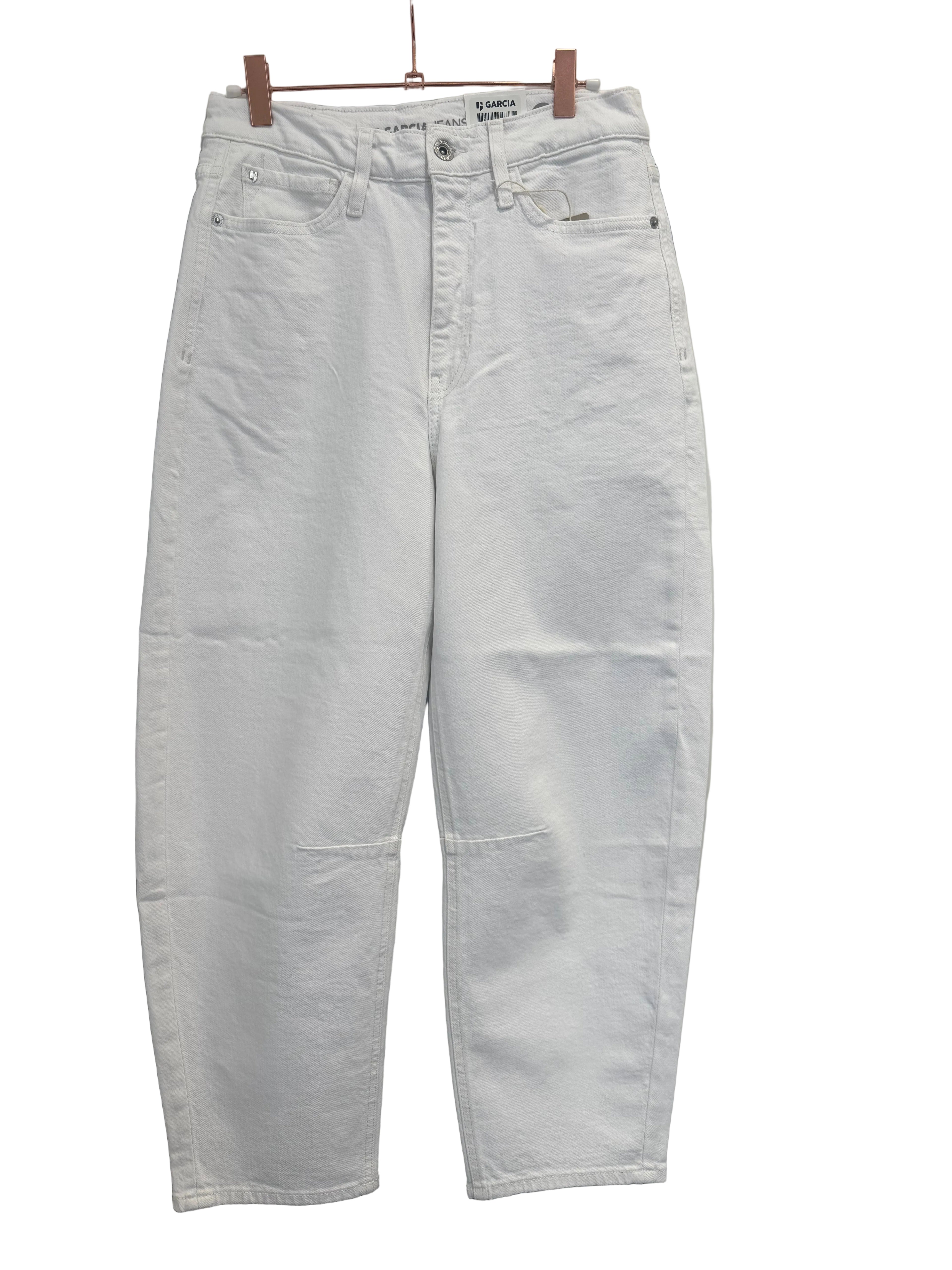 Garcia white barrel jeans