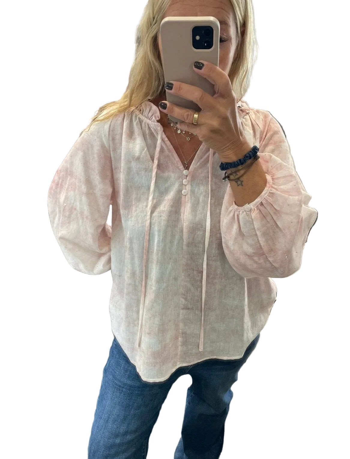 Cream clothing pink blouse
