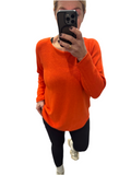 Orange round neck jumper