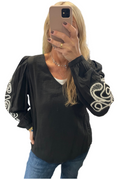 Black v neck top