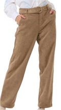 Faux suede camel trousers