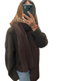 Fig coffee Knitted scarf
