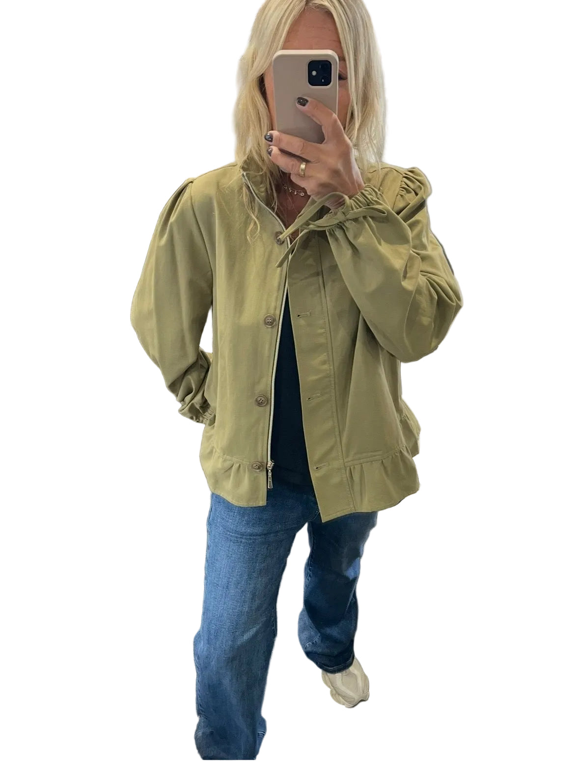 Cream clothing frill jacket