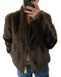 Chocolate faux fur jacket