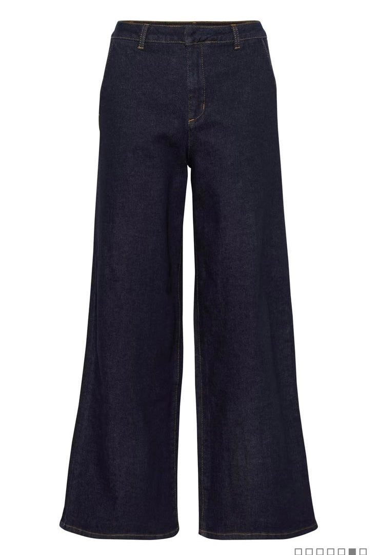 Cream clothing indigo denim flare