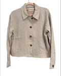 MSCh taupe linen blend jacket