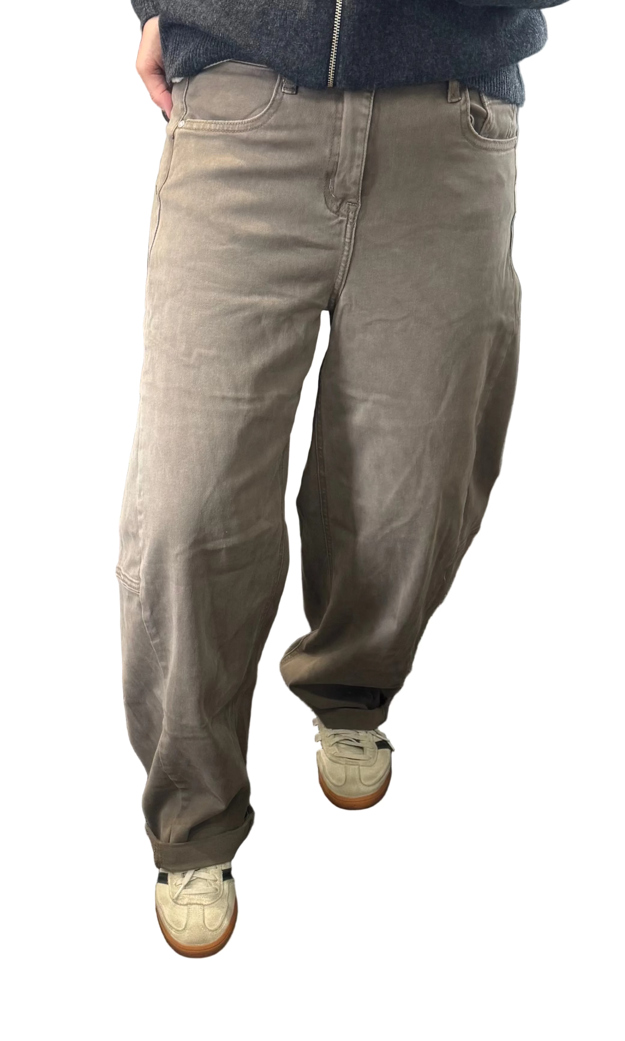 Mocha barrel jeans