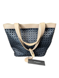 Navy & sand medium shopper