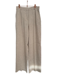 Msch stone linen blend zip up trousers
