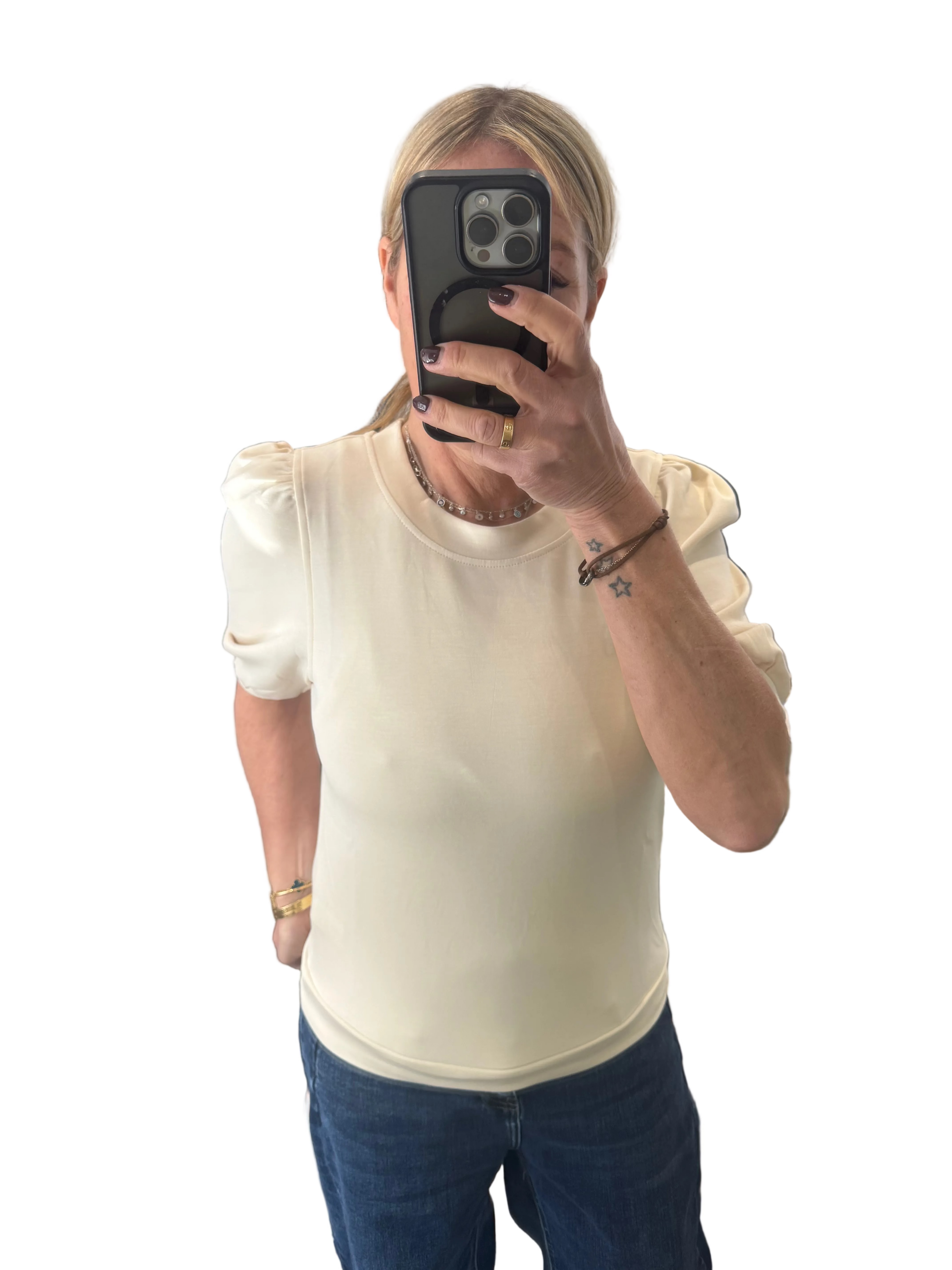 Garcia scuba frill sleeve t-shirt