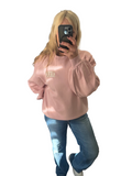 Garcia pink bubble sleeve sweat