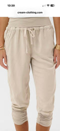 Cream clothing line pant
