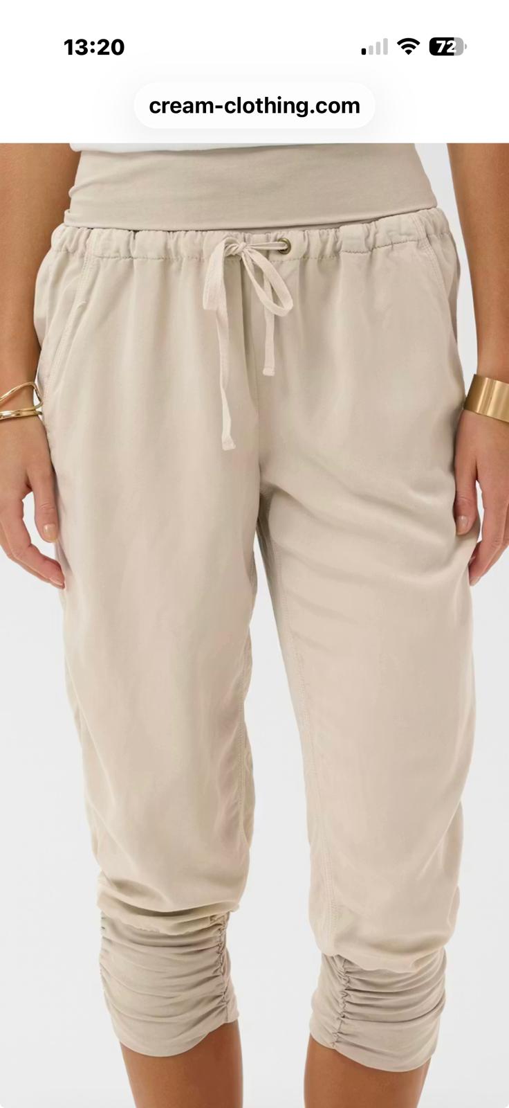 Cream clothing line pant