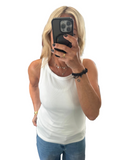 MSCh white ribbed vest